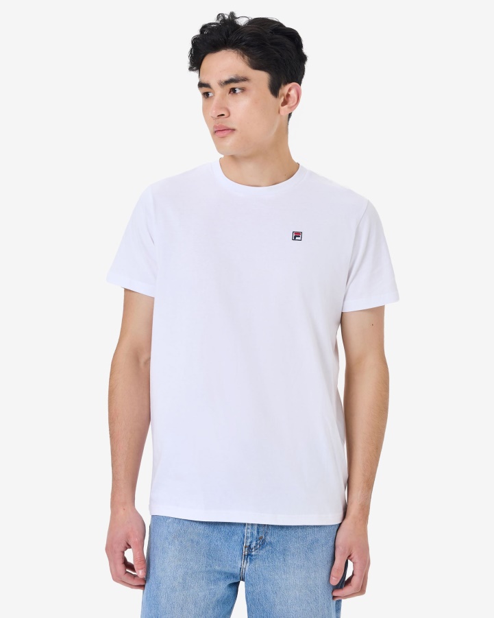 Fila White Men's Heritage Badge 2.0 Tee