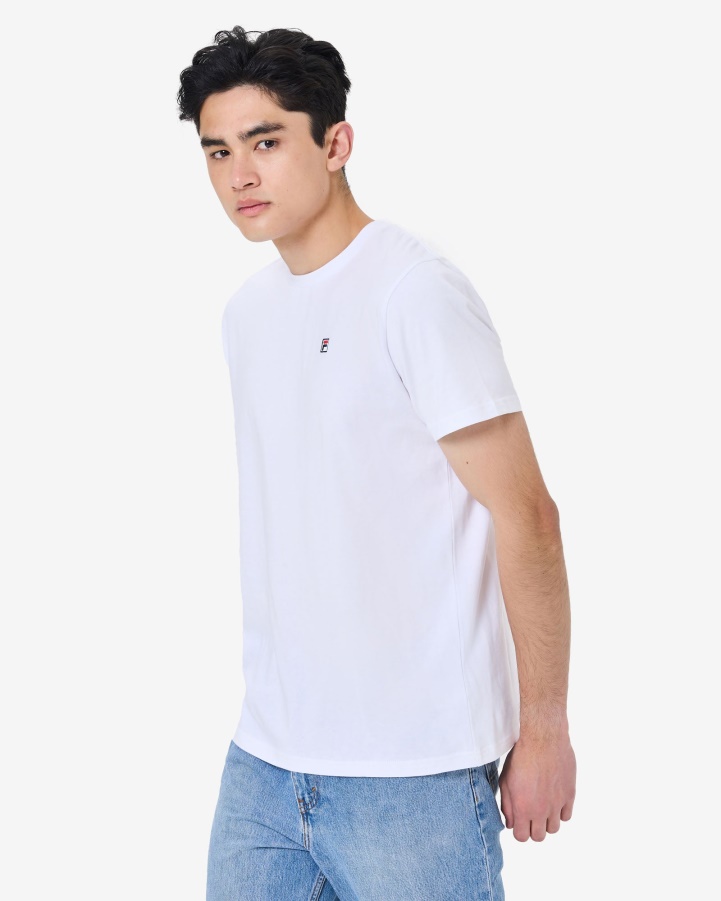 Fila White Men's Heritage Badge 2.0 Tee