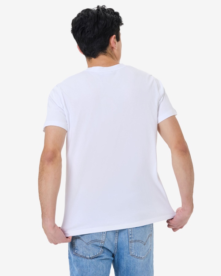 Fila White Men's Heritage Badge 2.0 Tee