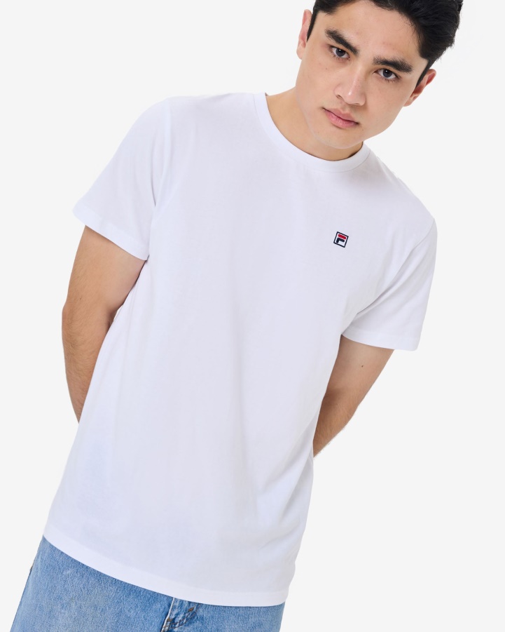 Fila White Men's Heritage Badge 2.0 Tee