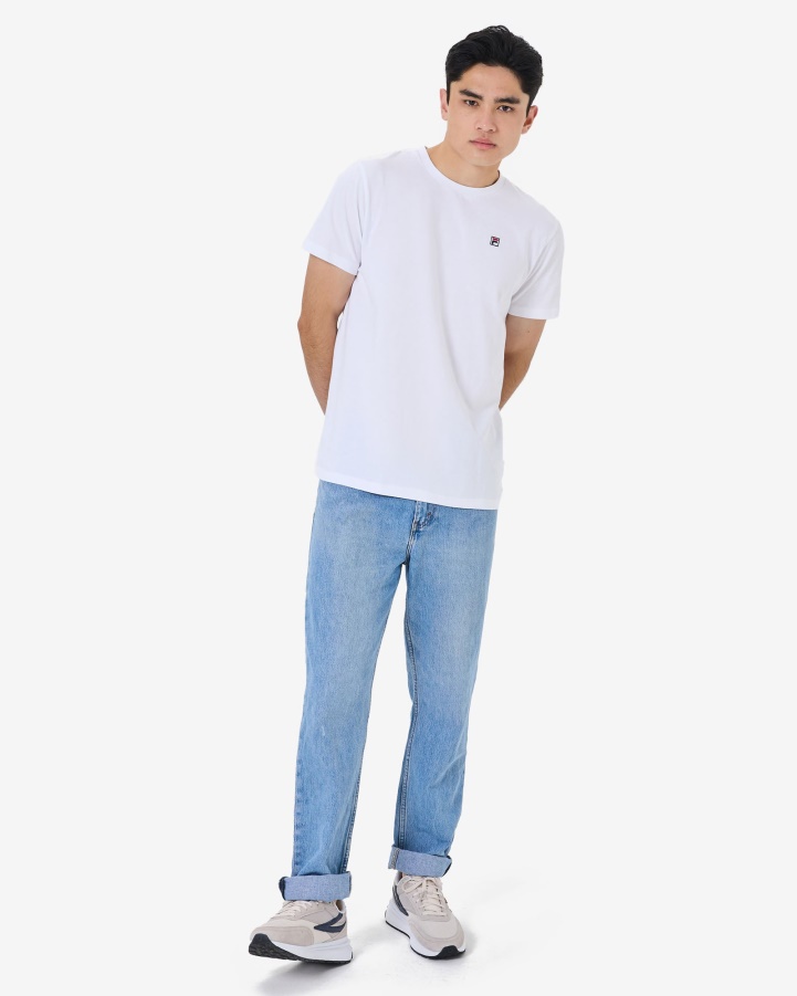 Fila White Men's Heritage Badge 2.0 Tee