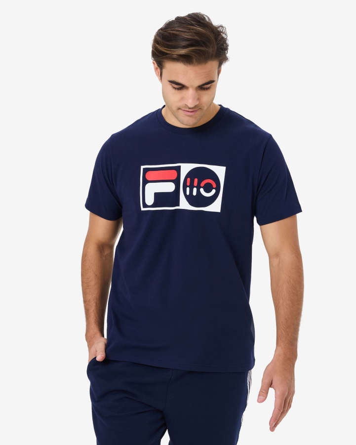 New Navy Fila Unisex Anniversary Tee