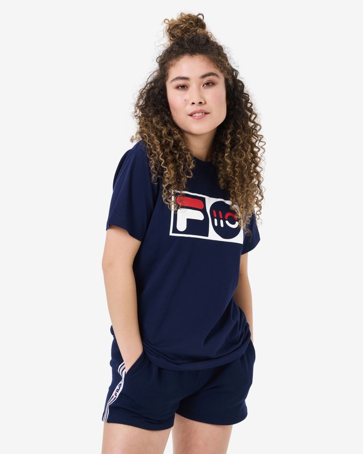 New Navy Fila Unisex Anniversary Tee