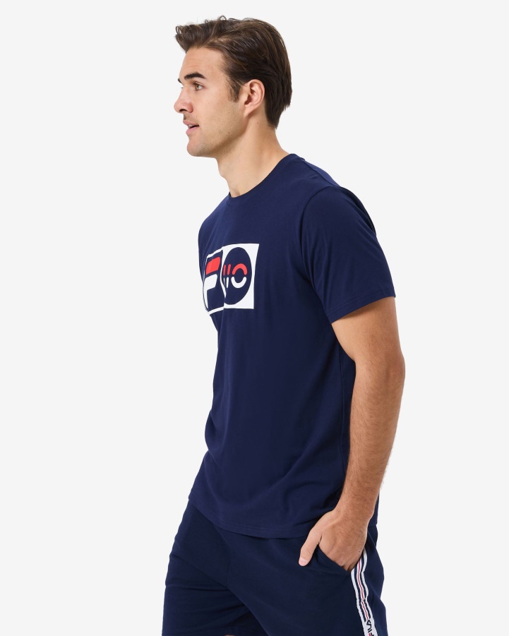 New Navy Fila Unisex Anniversary Tee