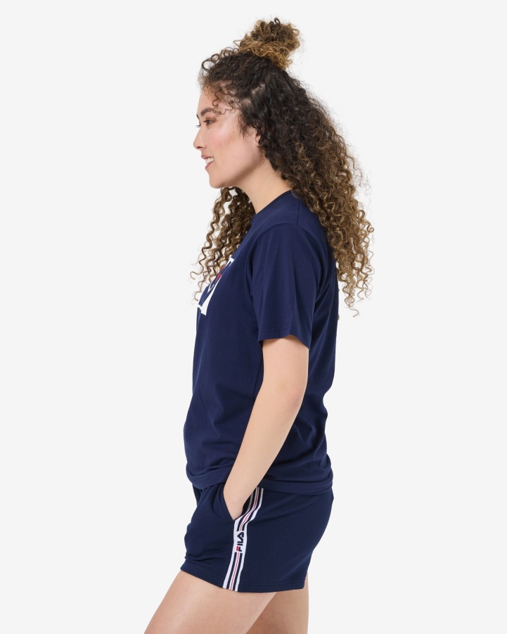 New Navy Fila Unisex Anniversary Tee