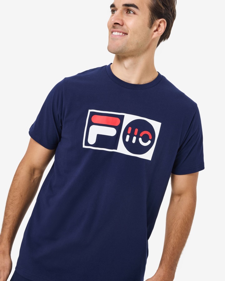 New Navy Fila Unisex Anniversary Tee