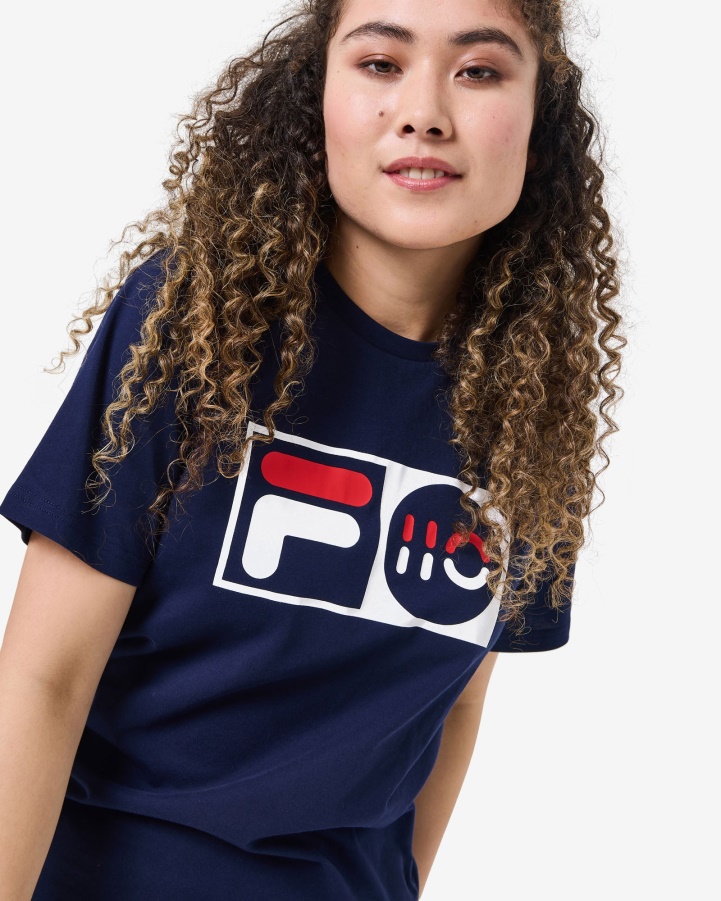 New Navy Fila Unisex Anniversary Tee