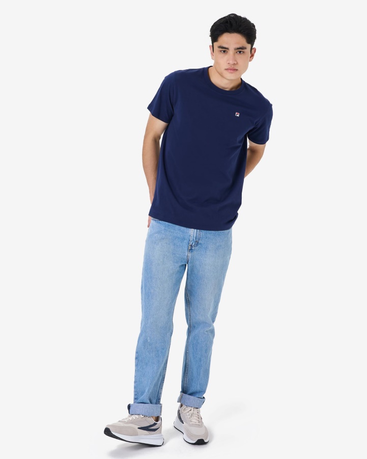 New Navy Men's Heritage Badge 2.0 Tee Fila