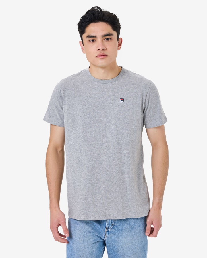 Fila Men's Heritage Badge 2.0 Tee Grey Marle