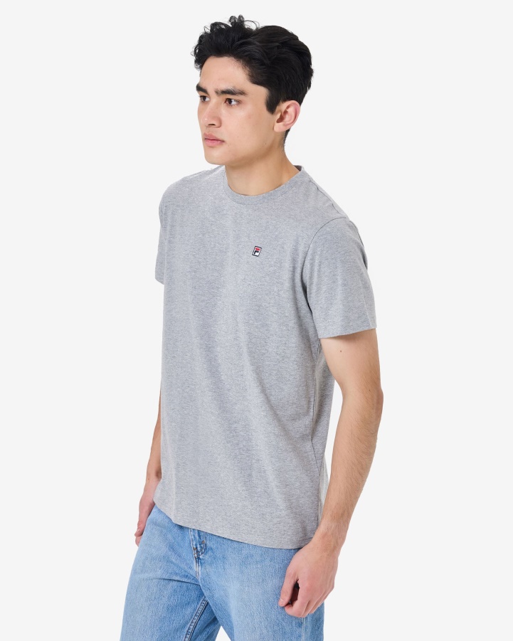 Fila Men's Heritage Badge 2.0 Tee Grey Marle