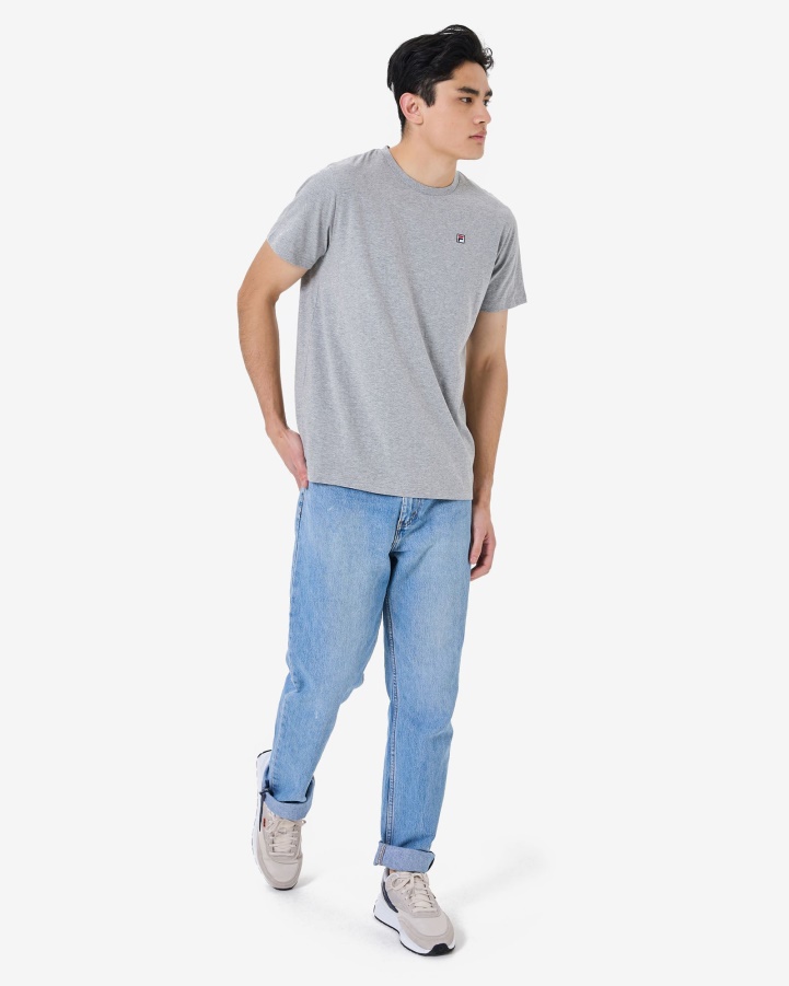 Fila Men's Heritage Badge 2.0 Tee Grey Marle