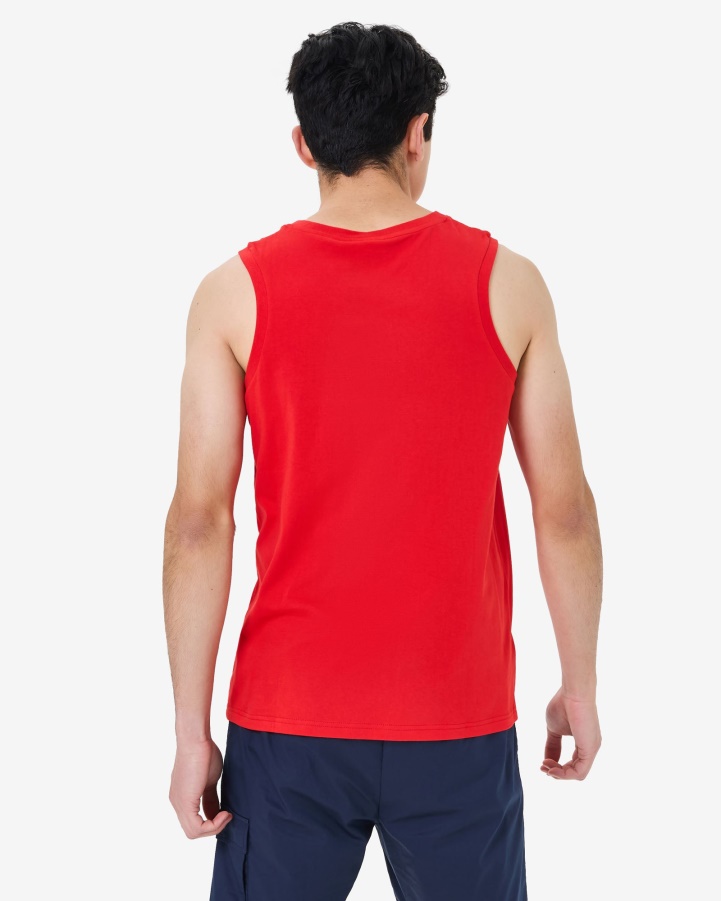 Red Fila Men's Heritage Badge Tank