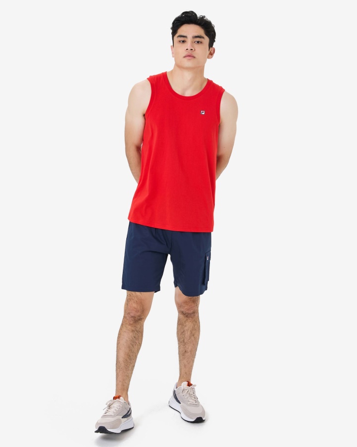 Red Fila Men's Heritage Badge Tank