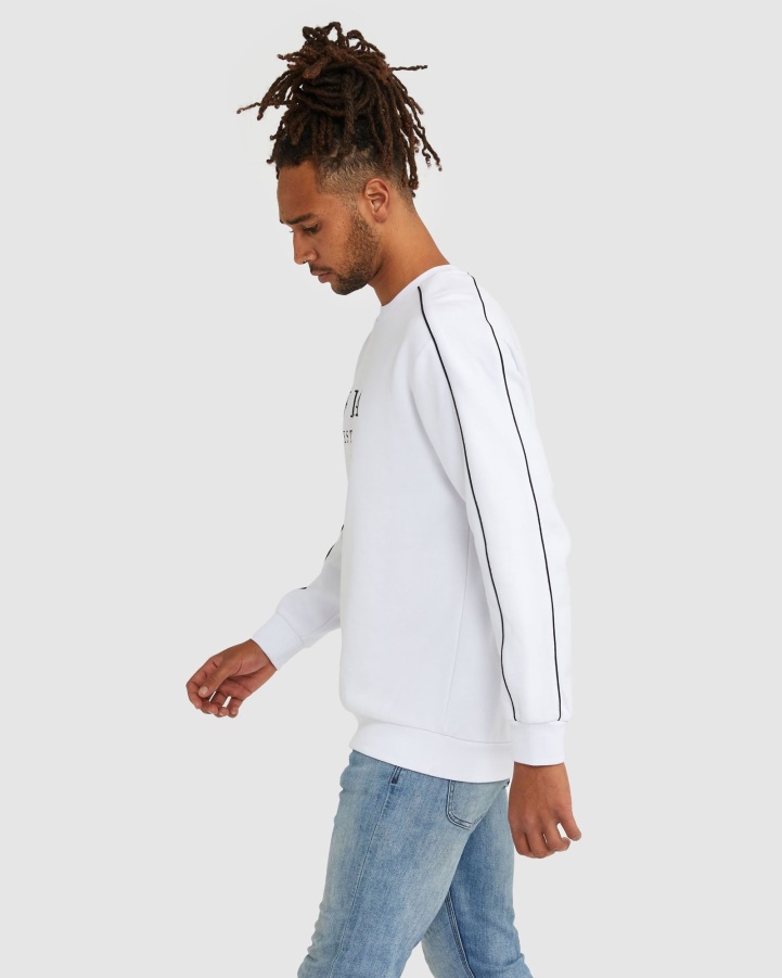 Fila White Unisex Heritage Crew