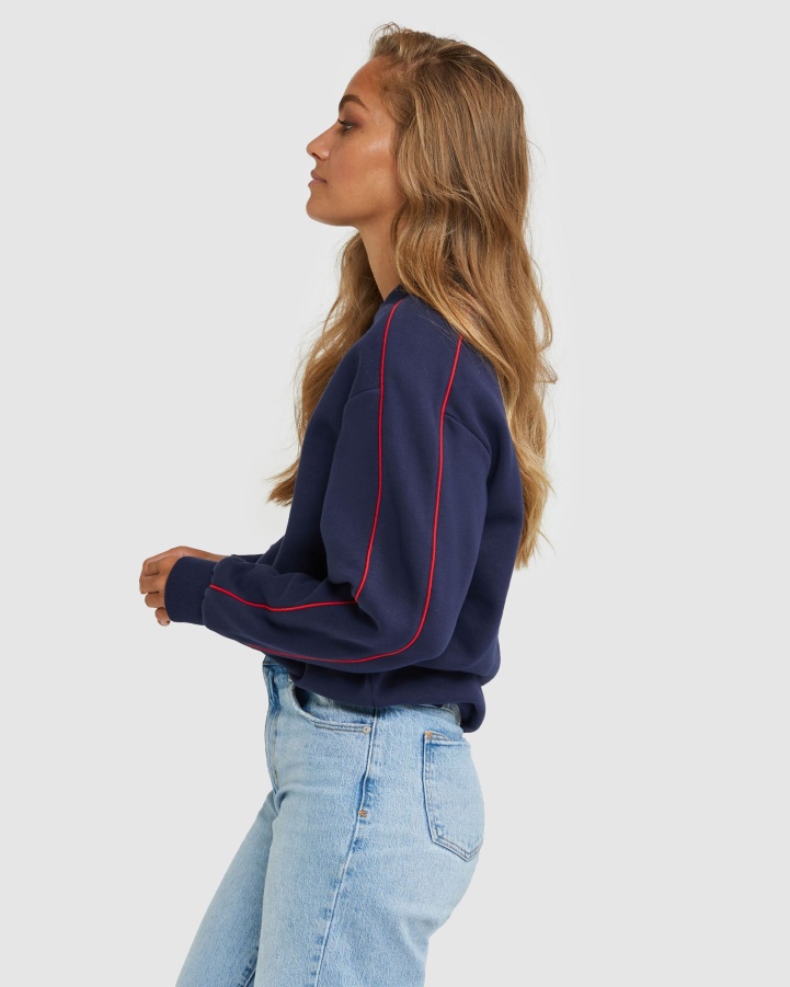 Unisex Heritage Crew New Navy Fila