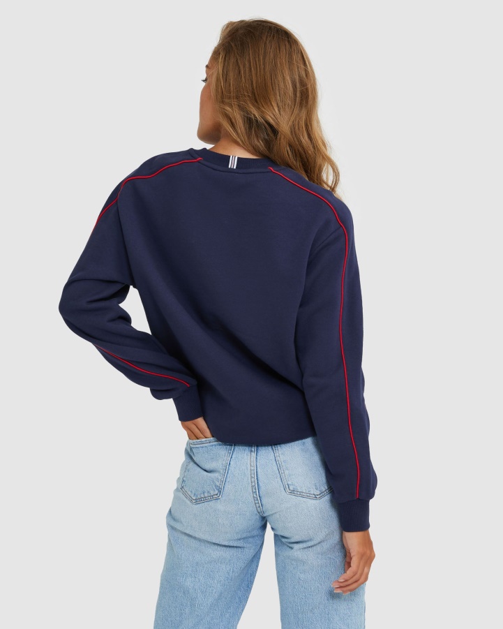 Unisex Heritage Crew New Navy Fila