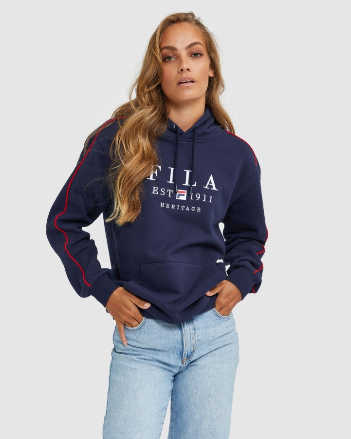 New Navy Unisex Heritage Hood Fila