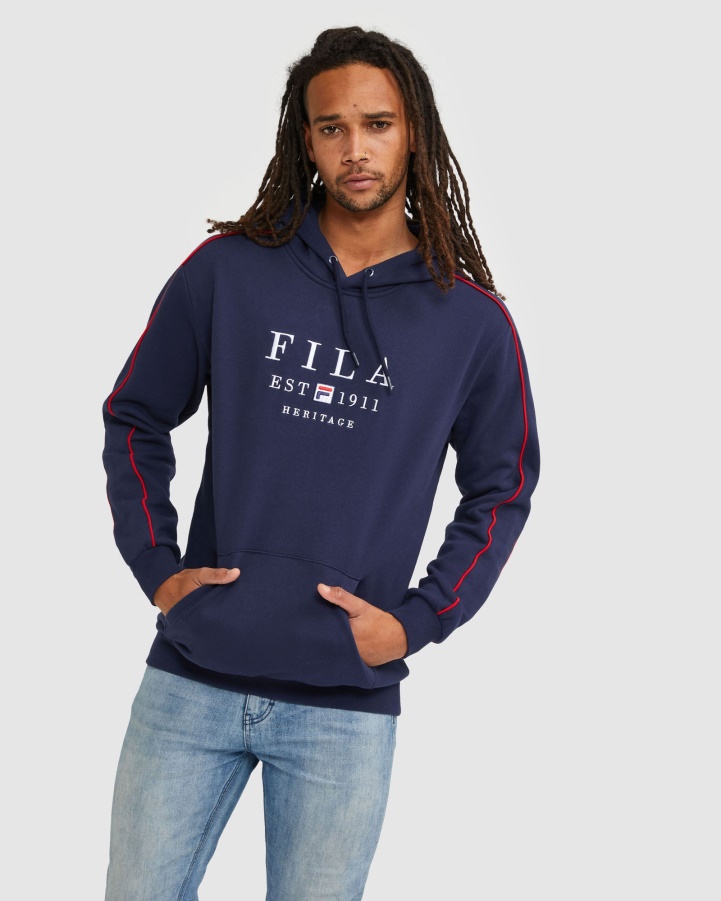New Navy Unisex Heritage Hood Fila