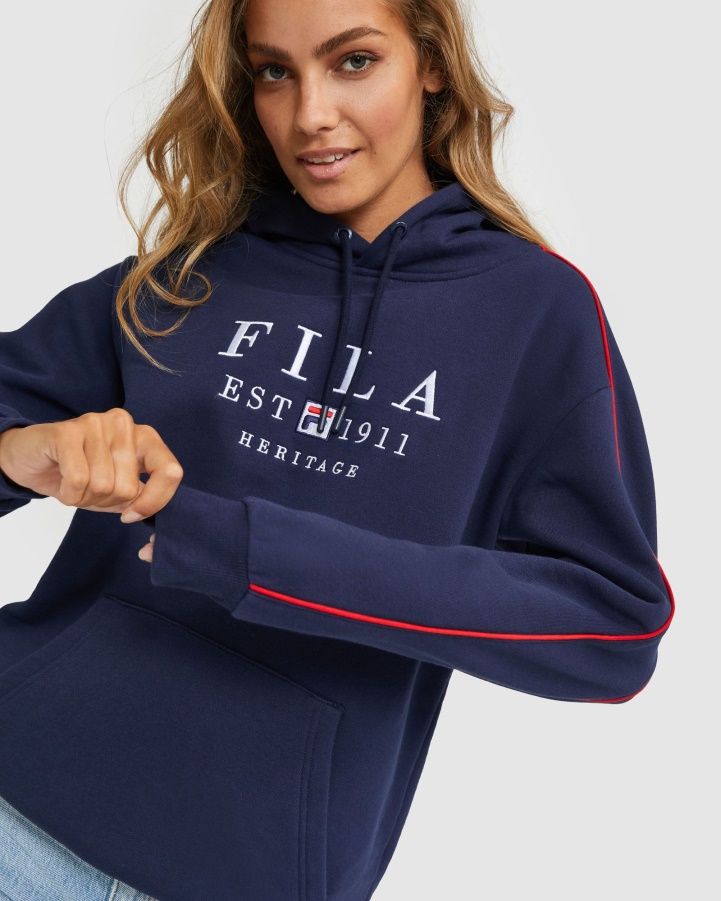 New Navy Unisex Heritage Hood Fila