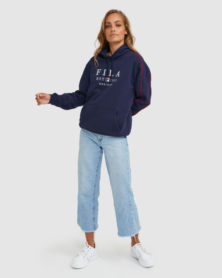 New Navy Unisex Heritage Hood Fila