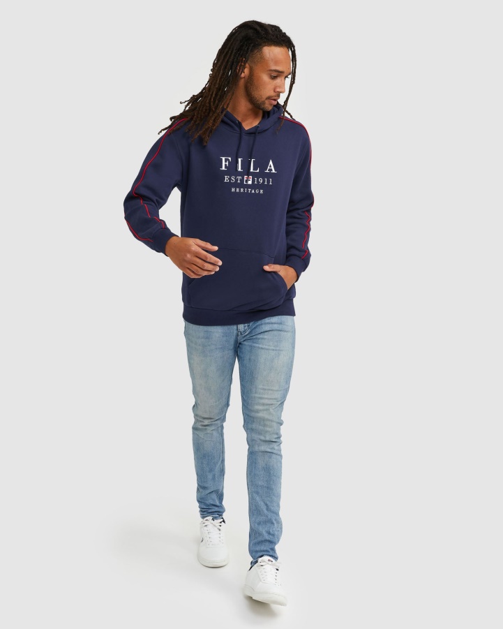 New Navy Unisex Heritage Hood Fila
