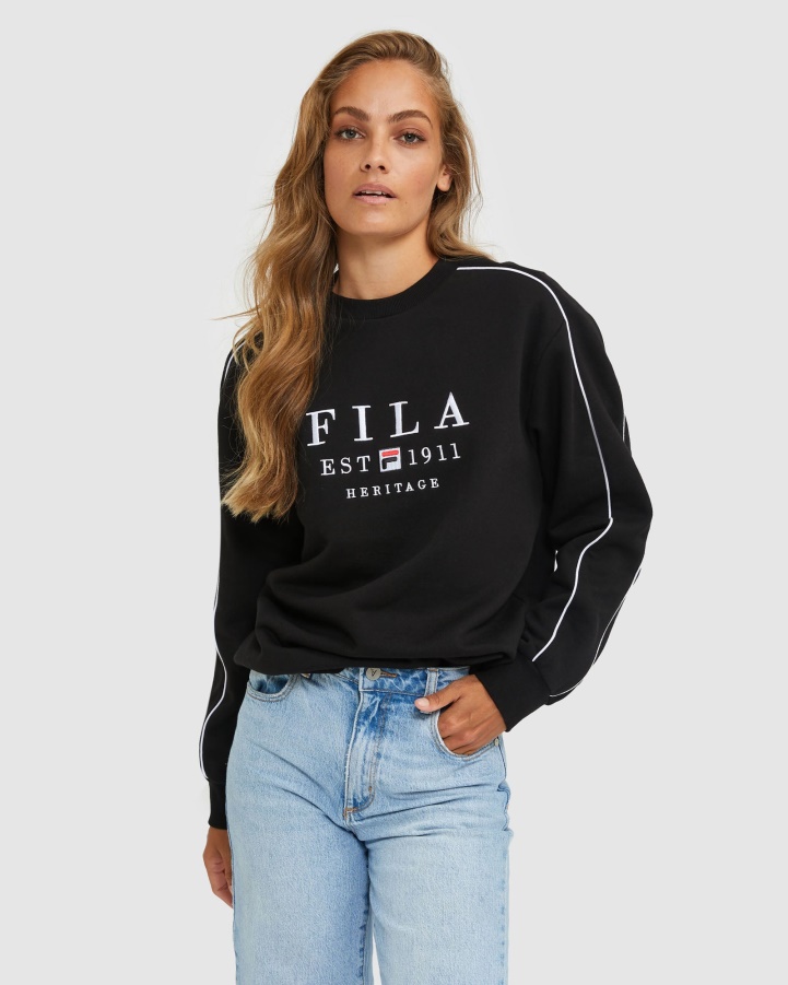 Fila Unisex Heritage Crew Black