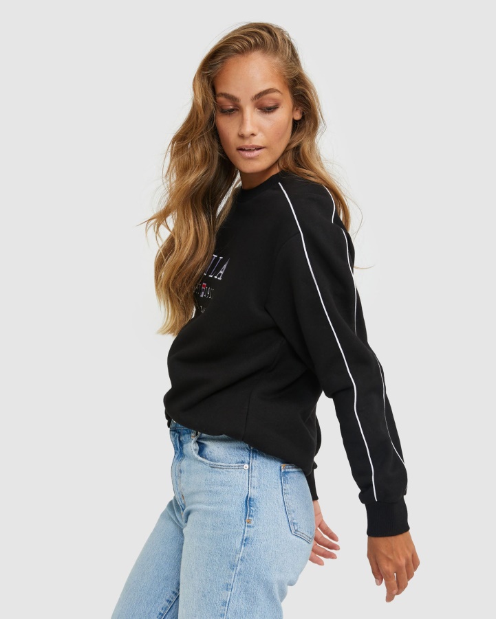 Fila Unisex Heritage Crew Black