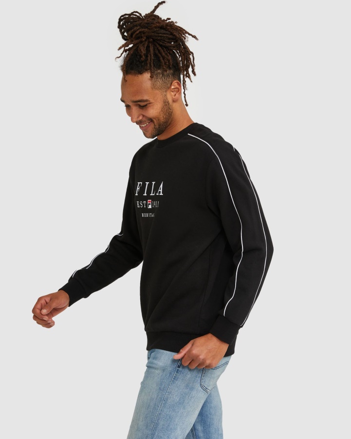 Fila Unisex Heritage Crew Black