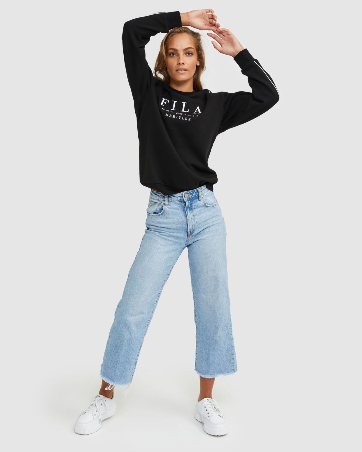 Fila Unisex Heritage Crew Black