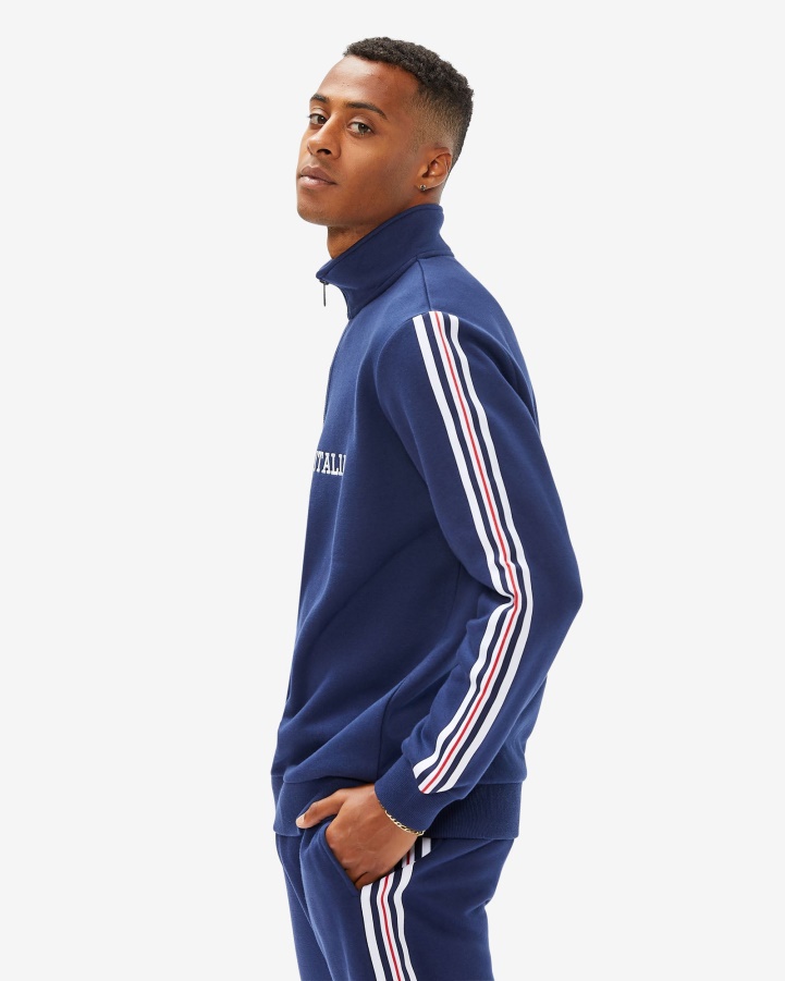 New Navy Fila Men's Aemero Qtr Zip