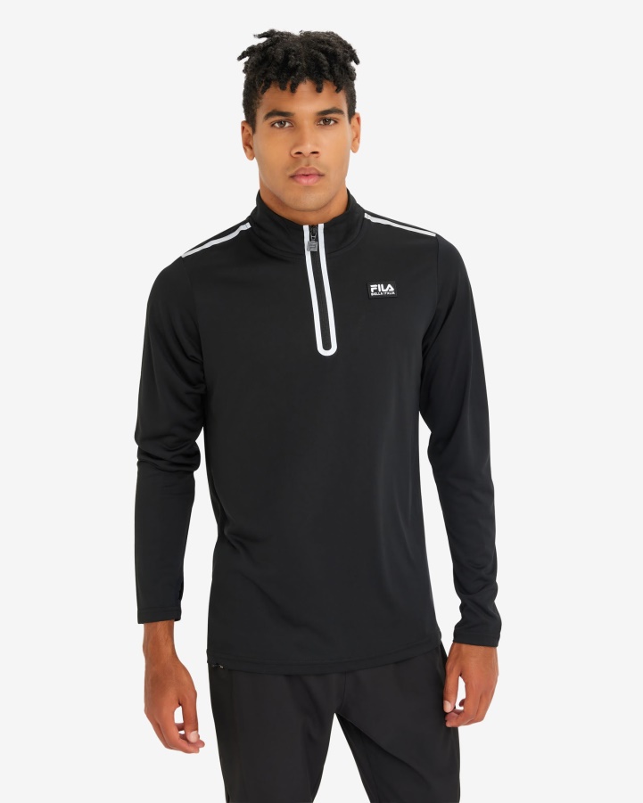Fila Men's Luca Qtr Zip Black