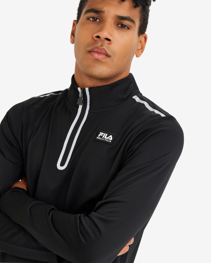 Fila Men's Luca Qtr Zip Black