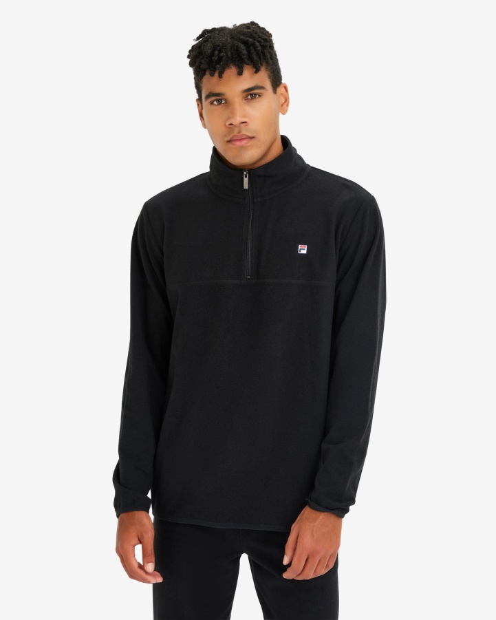 Men's David Qtr Zip Fila Black