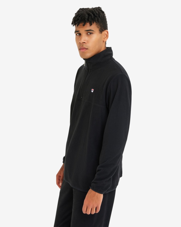 Men's David Qtr Zip Fila Black