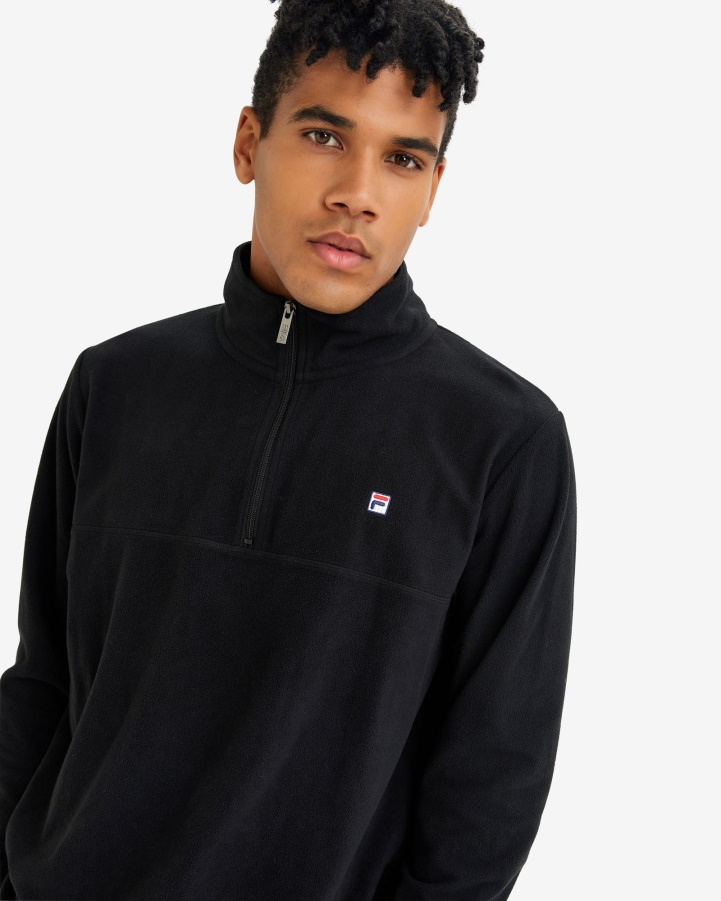 Men's David Qtr Zip Fila Black