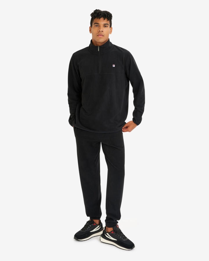 Men's David Qtr Zip Fila Black