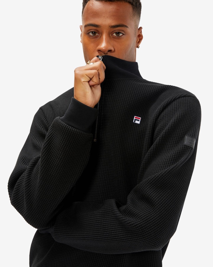 Black Men's Badge 2.0 Qtr Zip Fila