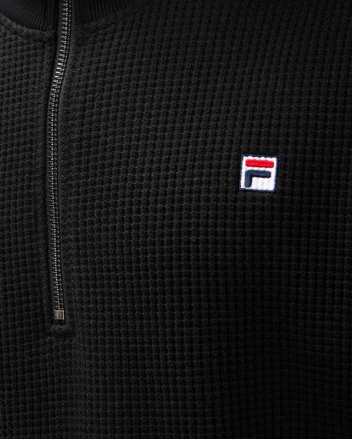 Black Men's Badge 2.0 Qtr Zip Fila