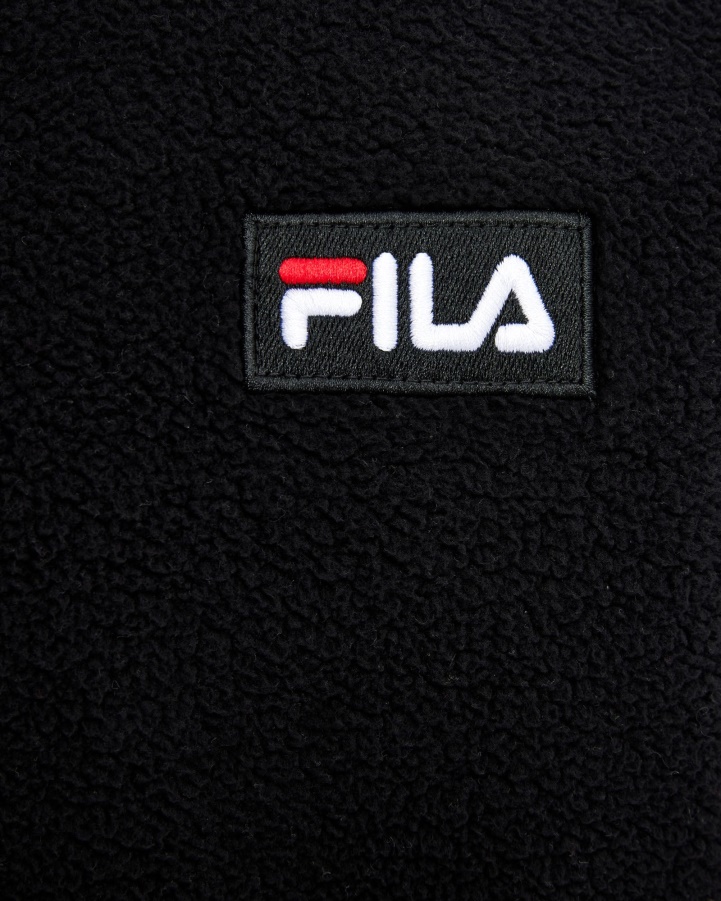 Fila Black Men's Cole Teddy Qtr Zip