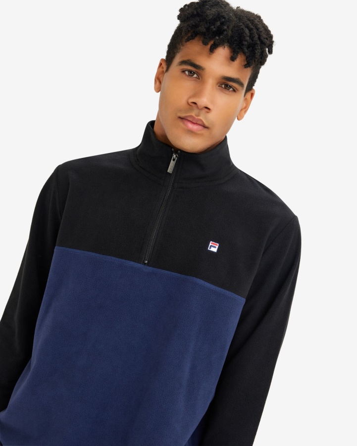 Men's David Qtr Zip New Navy Fila