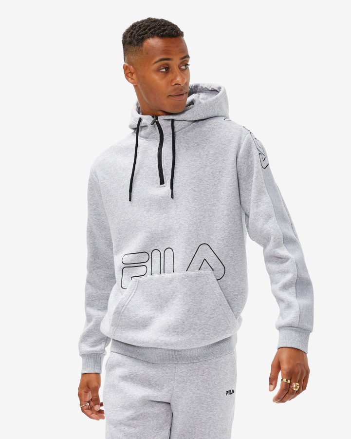 Fila Grey Marle Men's Jay Qtr Zip