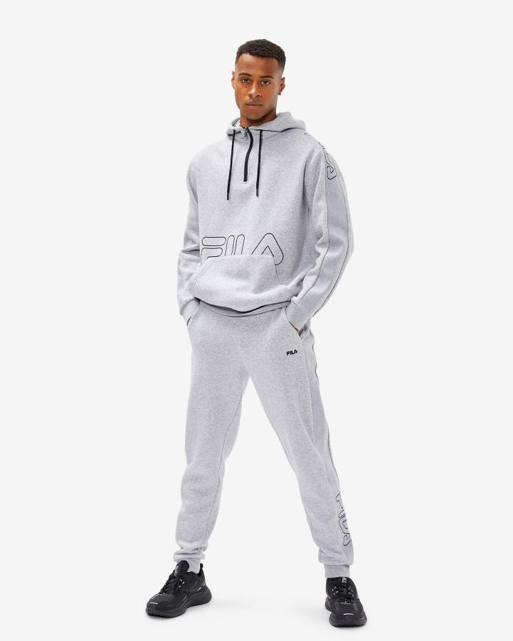 Fila Grey Marle Men's Jay Qtr Zip