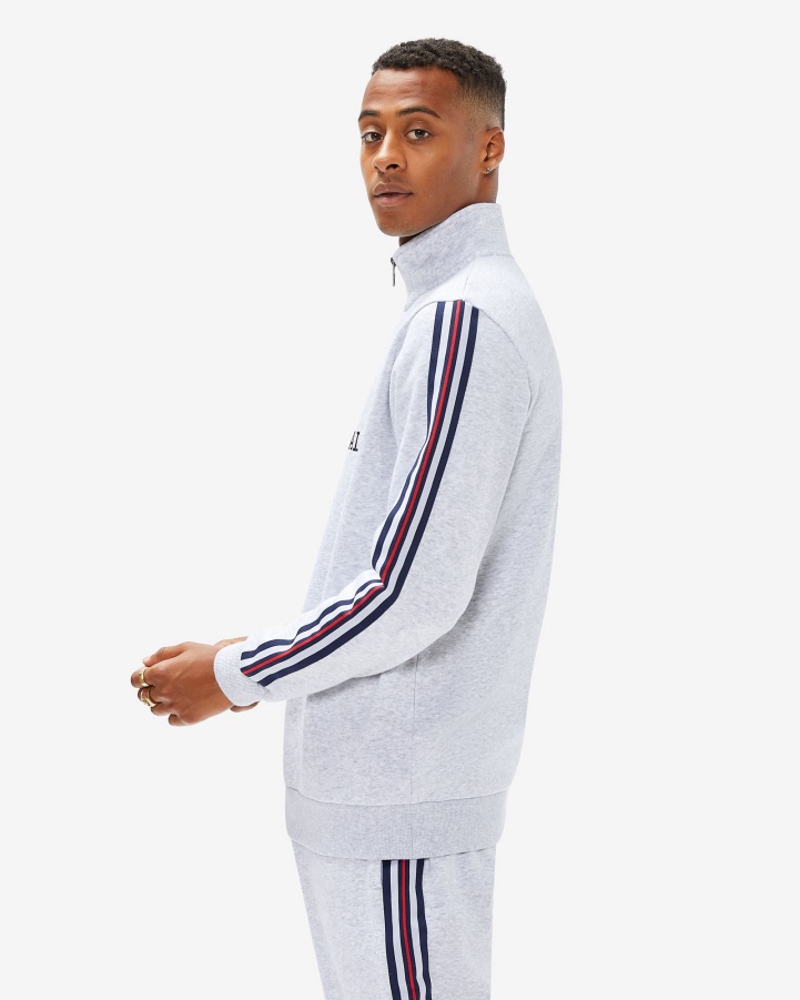 Fila Men's Aemero Qtr Zip Light Grey Marle