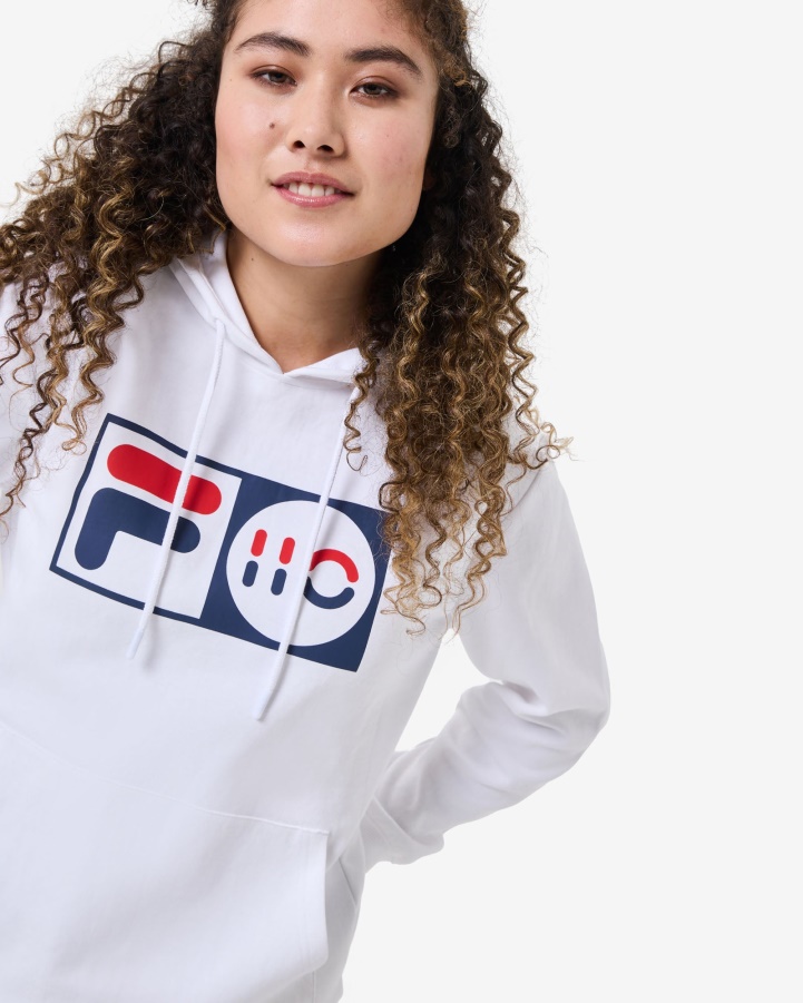 White Fila Unisex Anniversary Hood