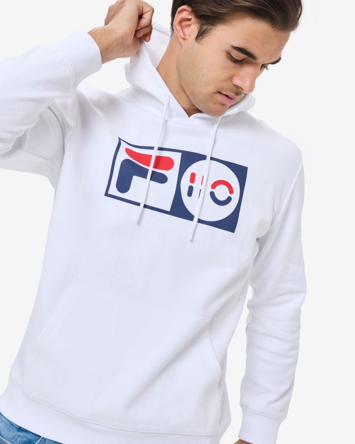 White Fila Unisex Anniversary Hood