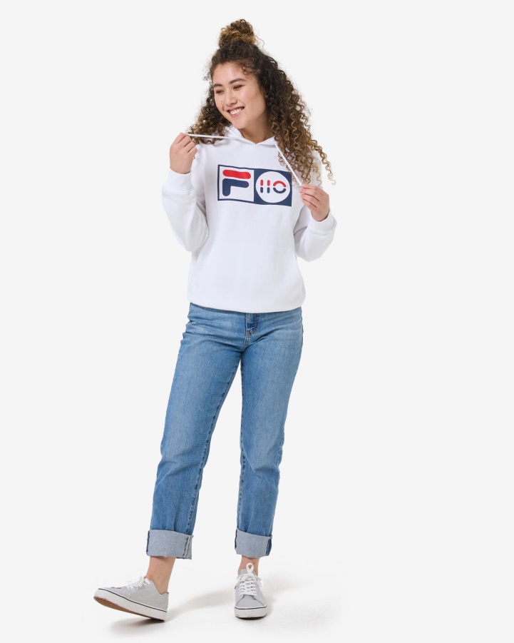 White Fila Unisex Anniversary Hood