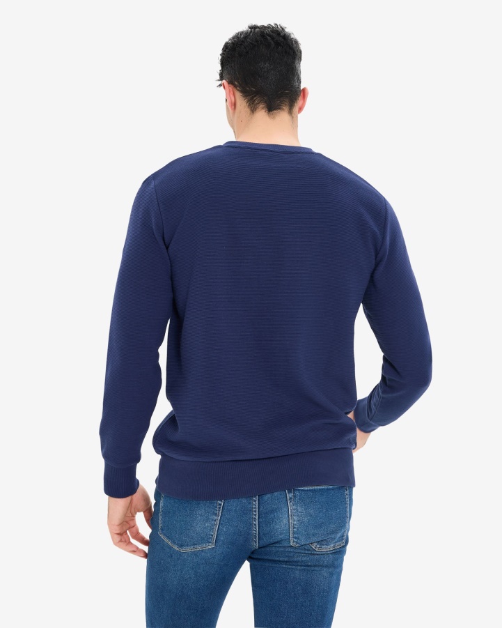 Men's Savian V-Neck Crew Navy Fila