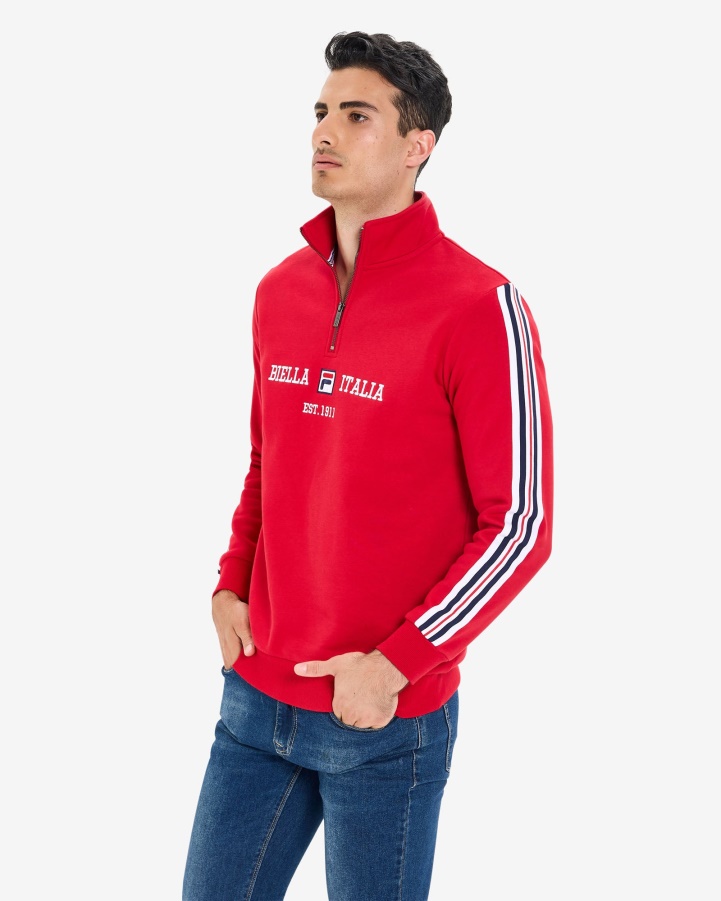 Fila Men's Aemero Qtr Zip Red