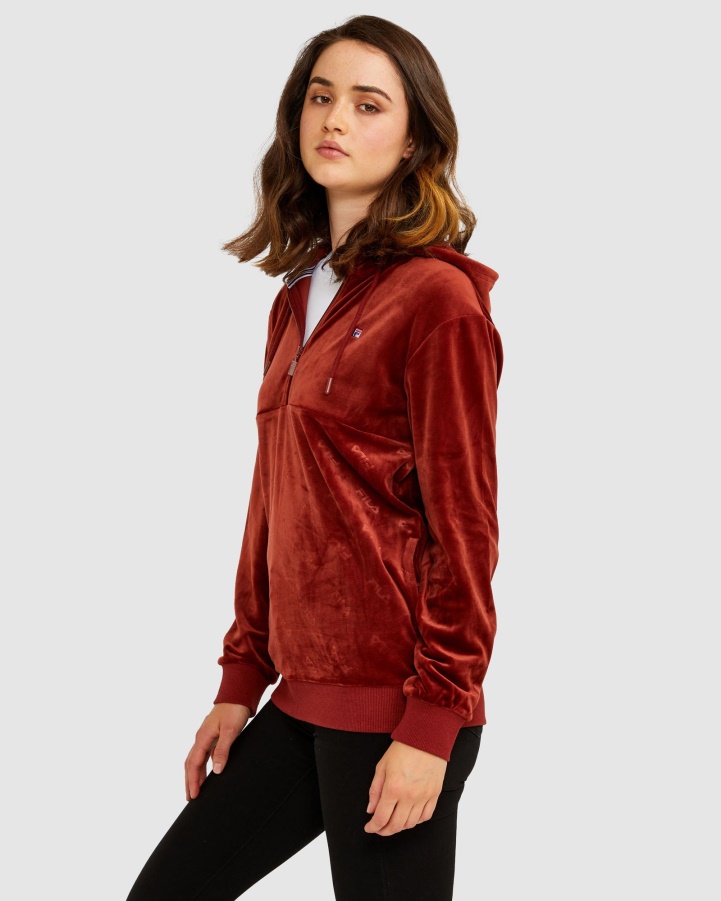 Brick Fila Unisex Dallas Qtr Zip