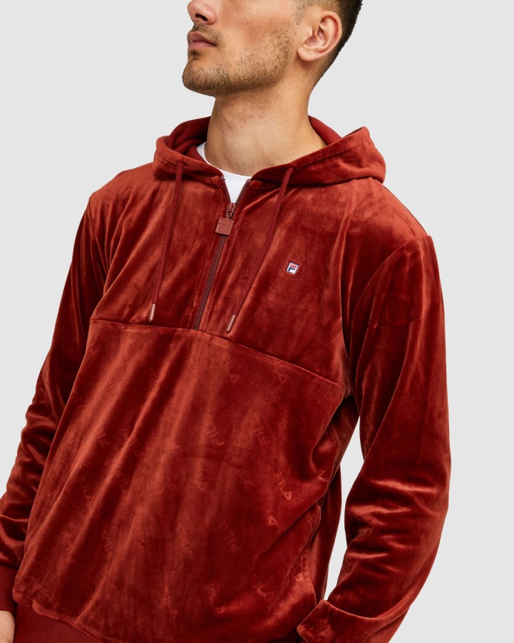 Brick Fila Unisex Dallas Qtr Zip